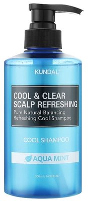 Kundal Cool & Clear Scalp Refreshing Shampoo Aqua Mint Шампунь, 500мл 1433 фото