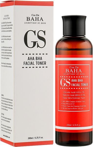 Cos De BAHA AHA BHA GS Facial Toner Відлущуючий тонер з кислотами для проблемної шкіри, 200мл 944 фото
