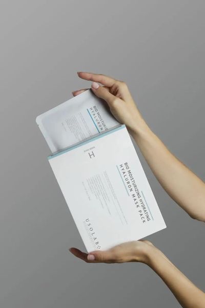 Usolab Bio Moisturizing Hydrating Hyaluron Mask Зволожуюча тканинна маска із заспокійливою та антивіковою дією, 30мл 2456 фото