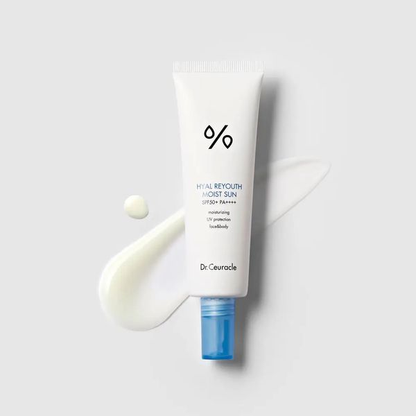 Dr.Ceuracle Hyal Reyouth Moist Sun SPF 50+ / PA++++ Зволожуючий сонцезахисний крем з гіалуроновою кислотою, 50мл 1228 фото