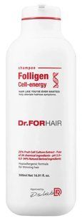 Dr.FORHAIR Folligen Cell Energy Шампунь для зміцнення та відновлення зрілого волосся, 500мл 2930 фото