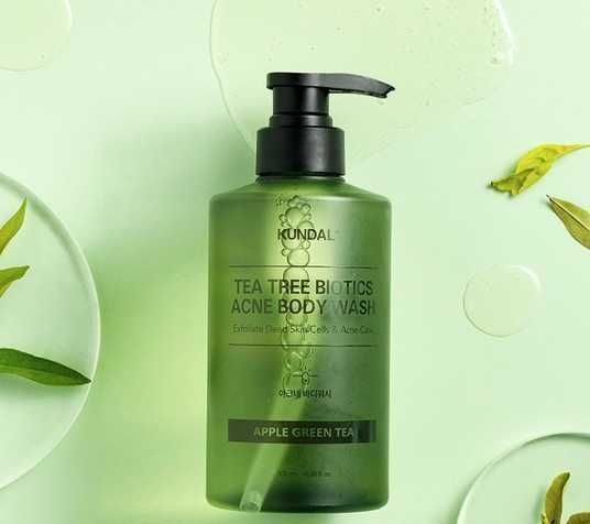 Kundal Tea Tree Biotics Acne Body Wash Apple Green Tea Гель для душу від висипань на тілі, 500мл 2931 фото