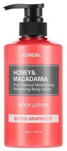 Kundal Honey & Macadamia Body Lotion Pink Grapefruit Лосьйон для тіла "Рожевий Грейпфрут", 500мл 2932 фото