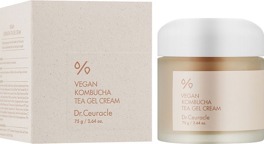 Dr.Ceuracle Vegan Kombucha Tea Gel Cream Веганський крем-гель з екстрактом комбучі, 75г 1151 фото