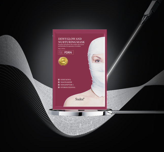 Sudee Dewy Glow And Nurturing Mask Тканинна маска з PDRN та пептидами для зволоження і підтримки пружності шкіри, 30г 3025 фото