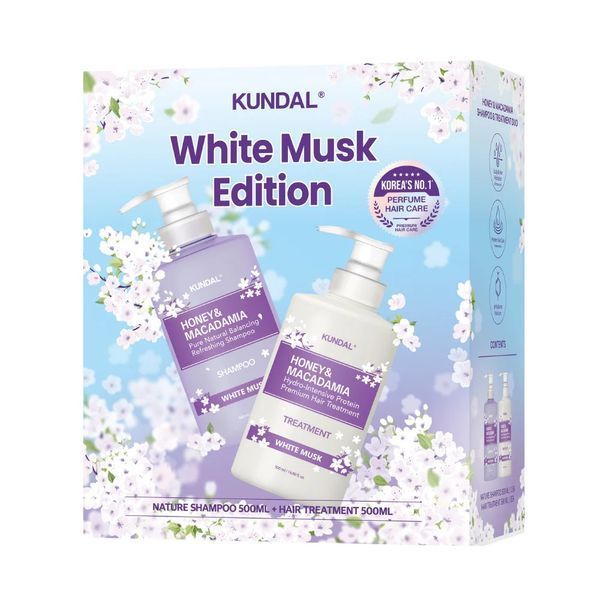 Kundal Gift Edition White Musk Set Набір засобів по догляду за волоссям, 500мл+500мл 2605 фото