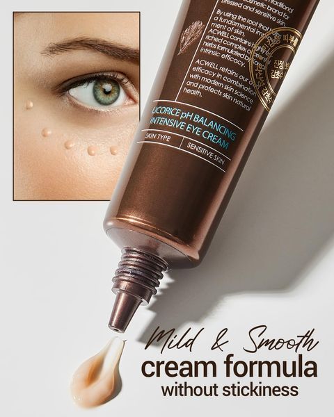 ACWELL Licorice pH Balancing Intensive Eye Cream Крем від темних кіл та набряків під очима, 30мл 2414 фото