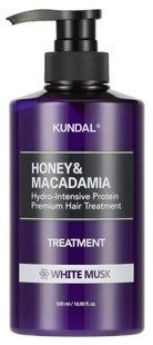 Kundal Honey & Macadamia Protein Hair Treatment White Musk Кондиціонер-маска для волосся "Білий Мускус", 500мл 1621 фото