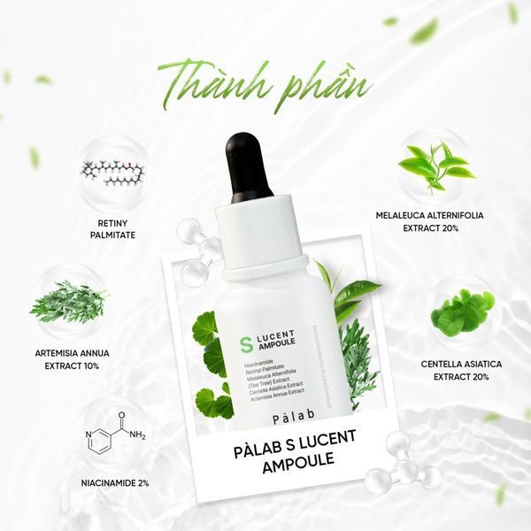 PALAB S LUCENT AMPOULE Сироватка для обличчя з екстрактом чайного дерева та ніацинамідом, 30мл 2943 фото