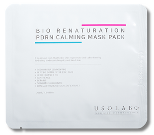 Usolab Bio Renaturation PDRN Calming Mask Відновлююча, заспокійлива та омолоджуюча маска, 30мл 2659 фото
