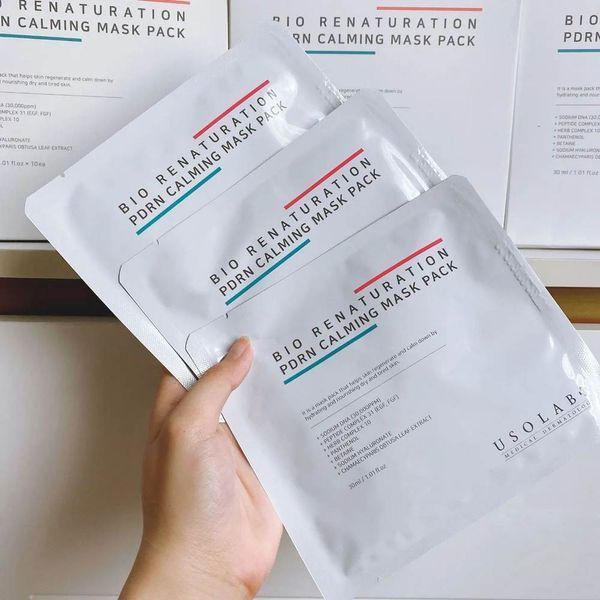 Usolab Bio Renaturation PDRN Calming Mask Відновлююча, заспокійлива та омолоджуюча маска, 30мл 2659 фото