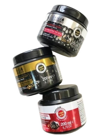 Real Natura KIT MINI CRONOGRAMA CAPILAR Набір масок для волосся живлення, відновлення та зволоження 3Х200мл 837 фото