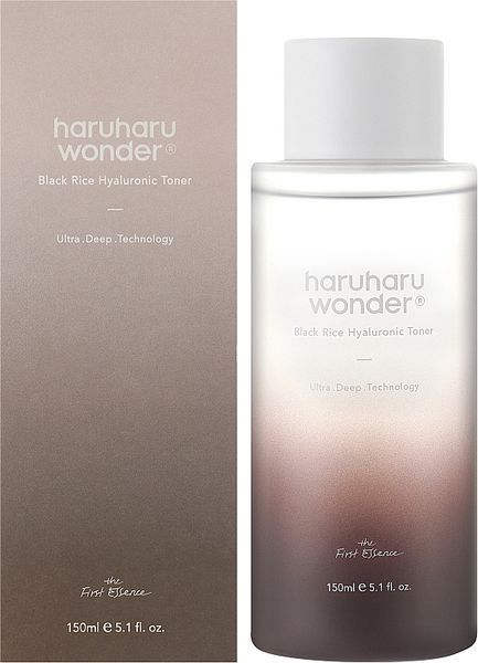 Haruharu Wonder Black Rice Hyaluronic Toner Гіалуроновий тонер для обличчя з екстрактом чорного рису, 150мл 1371 фото