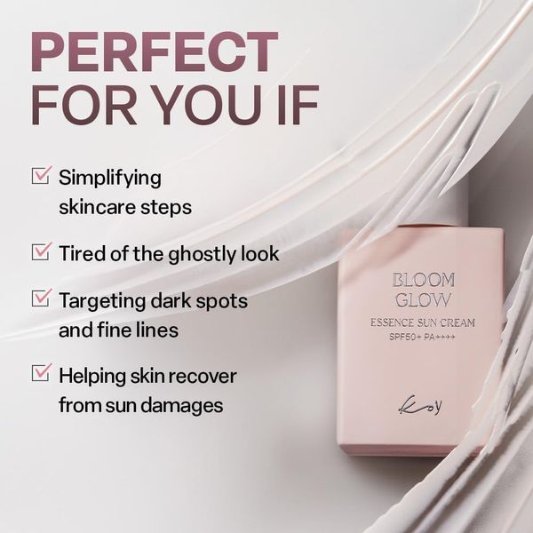 Koy Bloom Glow Sun Essence Коригуюча сонцезахисна есенція, 30мл 2590 фото