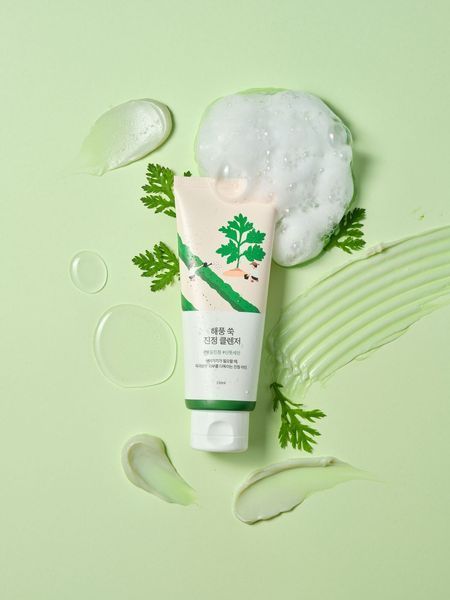 ROUND LAB Mugwort Calming Cleanser Заспокійлива очищуюча пінка з морським полином, 150мл 892 фото