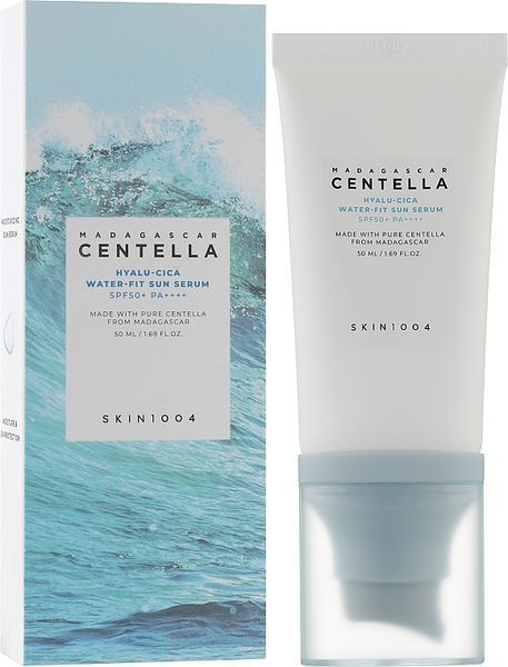 Skin1004 Madagascar Centella Hyalu-cica Water-fit Sun Serum Сироватка для обличчя від сонця з запатентованим космлексом гіалуронової кислоти, 50мл 1420 фото