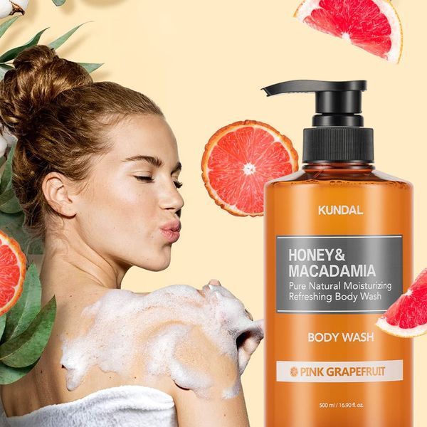 Kundal Honey & Macadamia Body Wash Pink Grapefruit Гель для душу "Рожевий Грейпфрут", 500мл 2617 фото
