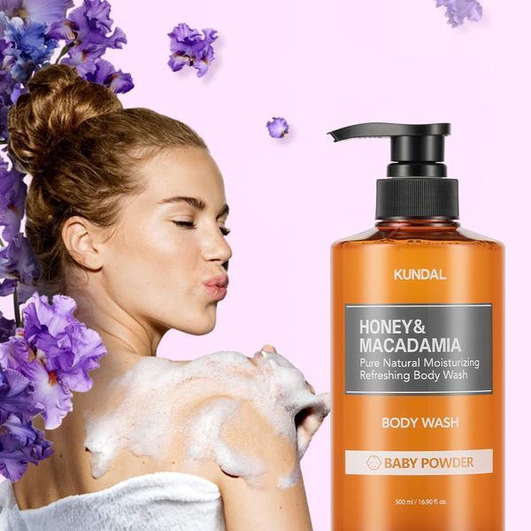 Kundal Honey & Macadamia Body Wash Baby Powder Гель для душу "Дитяча Присипка", 500мл 2618 фото