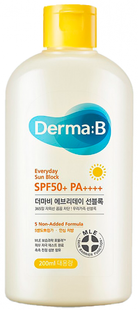 Derma:B Everyday Sun Block SPF50+ PA++++ Сонцезахисний крем для обличчя і тіла, 200мл 1835 фото