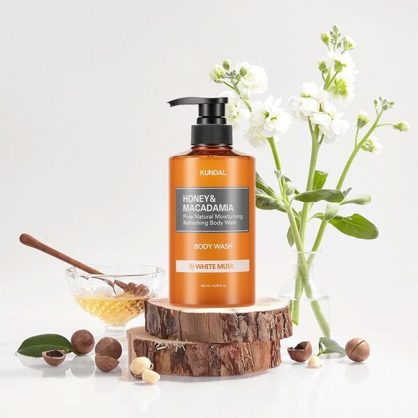 Kundal Honey & Macadamia Body Wash White Musk Гель для душу "Білий Мускус", 500мл 2619 фото