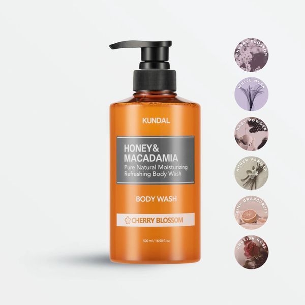 Kundal Honey & Macadamia Body Wash Cherry Blossom Гель для душу "Вишневий цвіт", 500мл 2621 фото