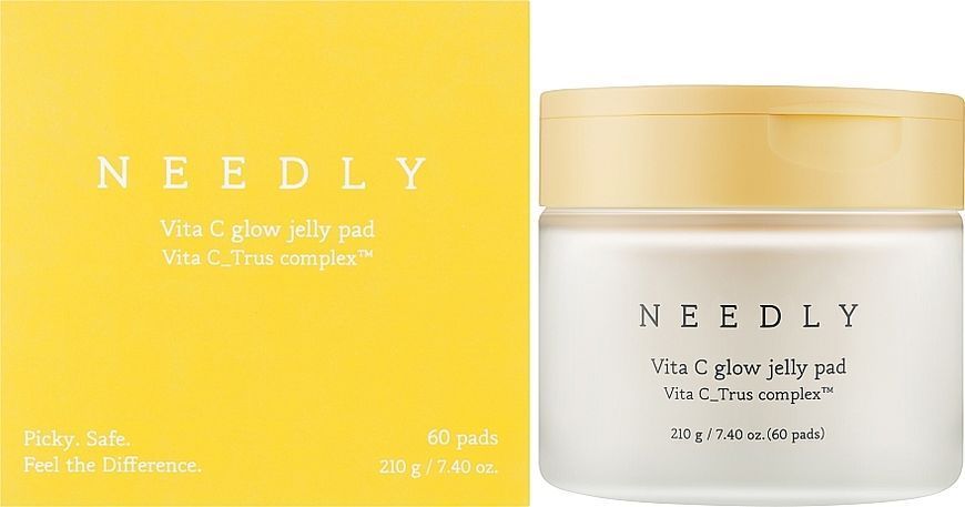 Needly Vita C Glow Jelly Pad Зволожувальні тонер-педи для сяйва шкіри, 60шт 1188 фото