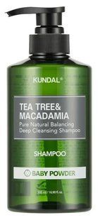 Kundal Tea Tree & Macadamia Deep Cleansing Shampoo Baby Powder Шампунь балансуючий "Дитяча Присипка", 500мл 2030 фото