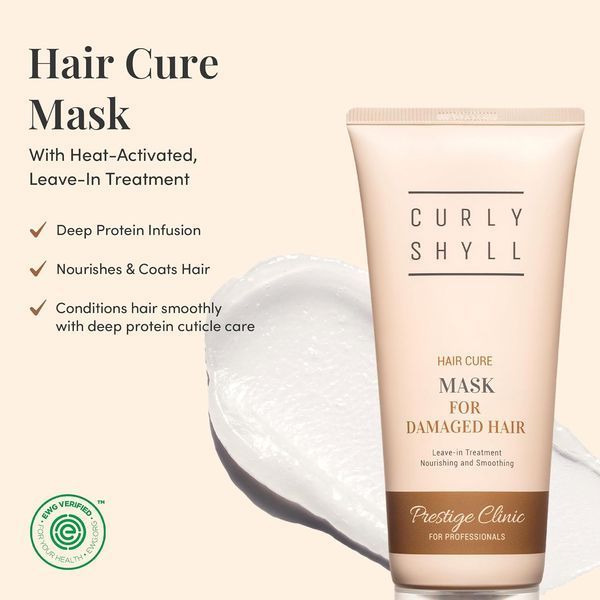 CURLYSHYLL Hair Cure Mask Незмивна термозахисна маска для пошкодженого волосся, 100мл 2816 фото