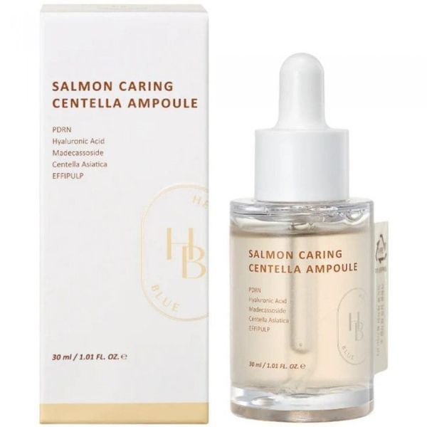 HEVEBLUE Salmon Caring Centella Ampoule Відновлювальна сироватка для обличчя, 30мл 2723 фото