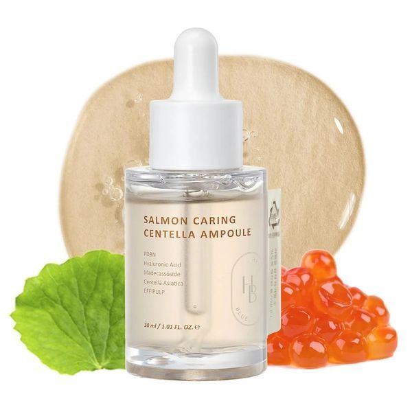 HEVEBLUE Salmon Caring Centella Ampoule Відновлювальна сироватка для обличчя, 30мл 2723 фото