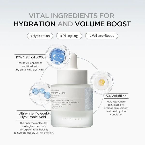 Skin 1004 Madagascar Centella Matrixyl 10 Boosting Shot Ampoule Антивікова сироватка-бустер для обличчя, 30мл 2194 фото