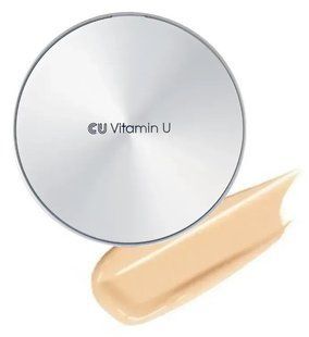 CUSKIN Vitamin U Coverfit Cushionpact No.21 SPF 50+ PA++++ Кушон з полінуклеотидами та вітаміном U, 15г + 15г (запасний блок) 2873 фото