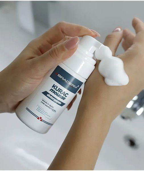 Braderm Kurac Cleansing Mousse Пінка для вмивання, 100мл 1804 фото