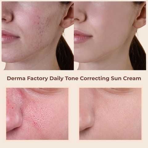 Derma Factory Daily Tone Correcting Sun Cream SPF50+ PA++++ Коригуючий сонцезахисний крем, 50г 2588 фото